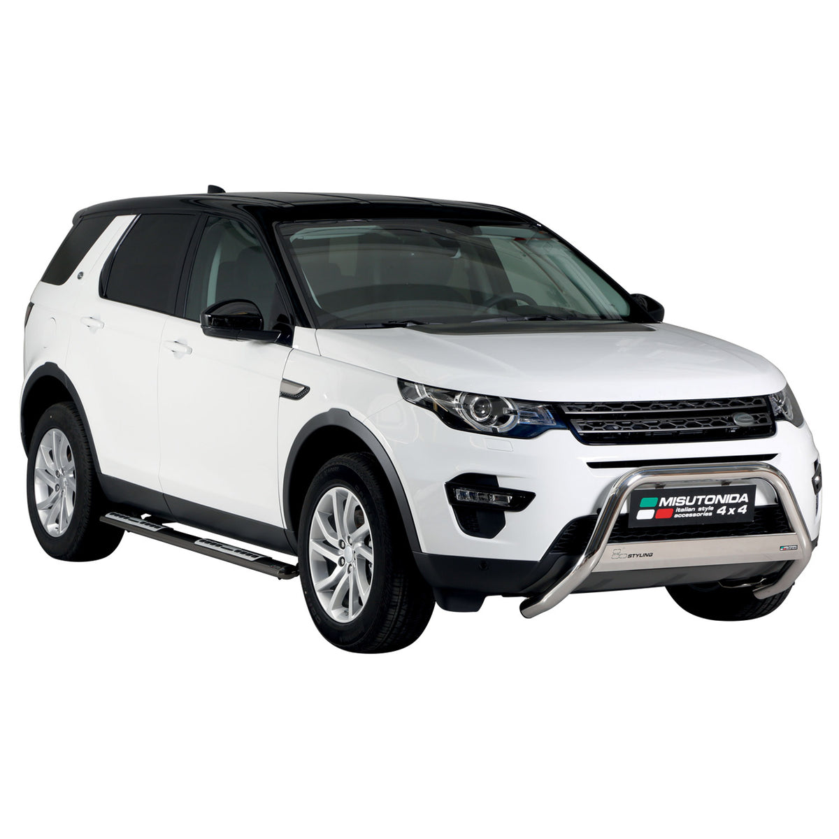 Marchepieds Latéraux pour Land Rover Discovery Sport 2014-2019 Acier Inox Noir