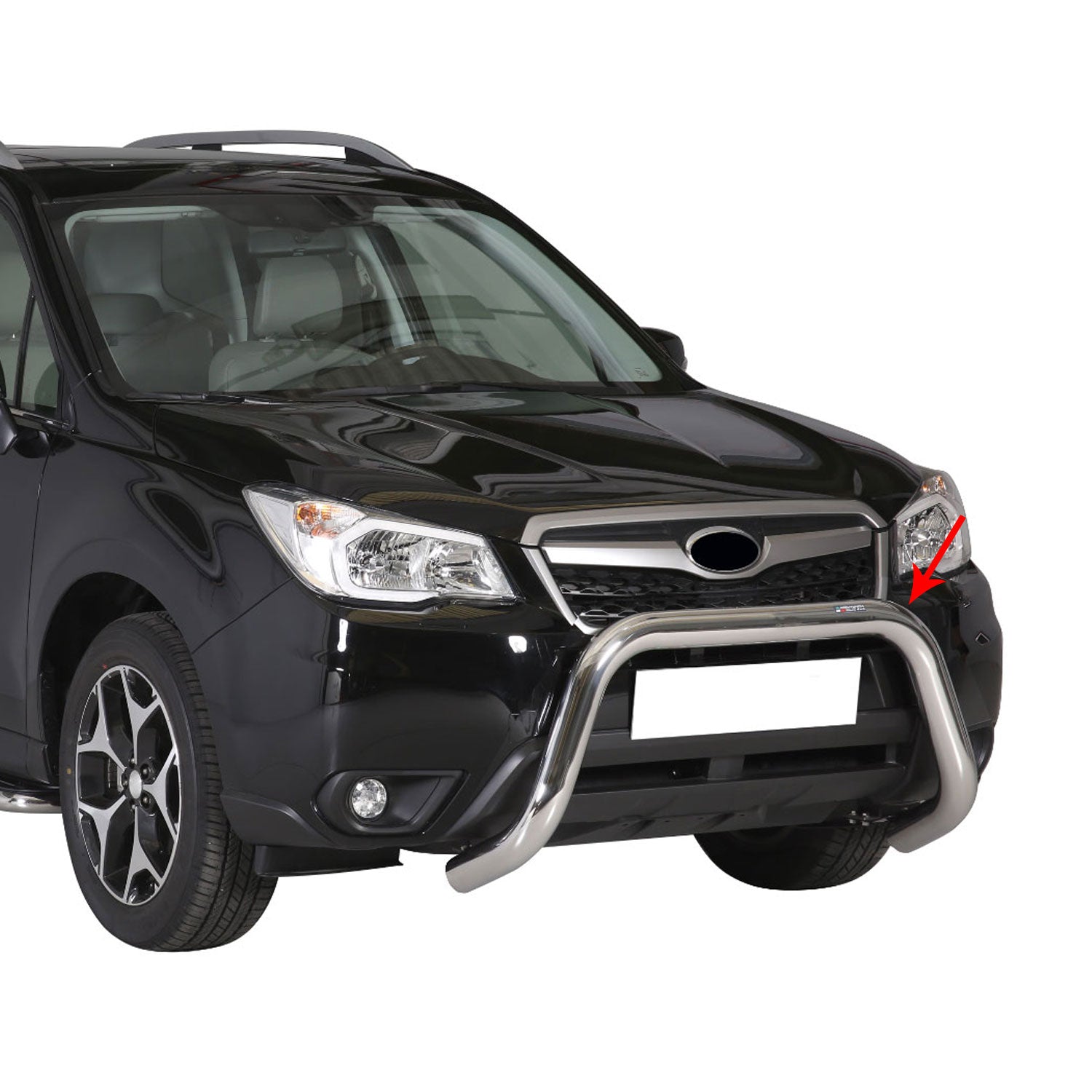 Pare-buffle Avant pour Subaru Forester IV 2013-2015 Pre-FL 76 mm en Acier Gris