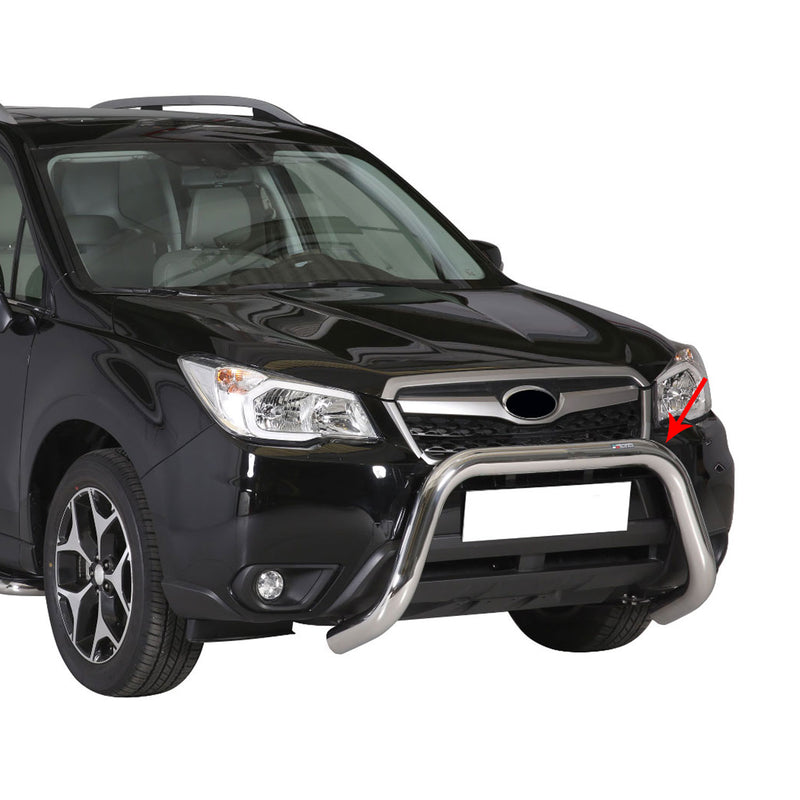 Pare-buffle Avant pour Subaru Forester 2013-2015 76 mm en Acier Gris