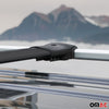 Kit Barres de toit pour Fiat Doblo I 2000-2010 Alu Noir L1 Empattement Court 4x