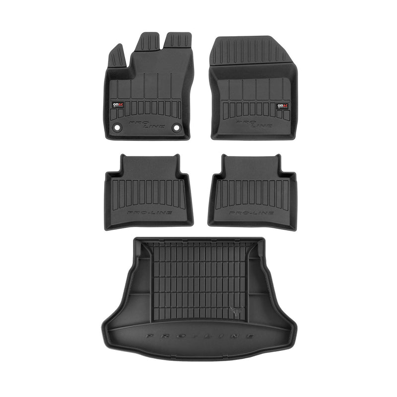 Kit Tapis de Sol et Coffre pour Toyota Prius 2015-2022 TPE Noir