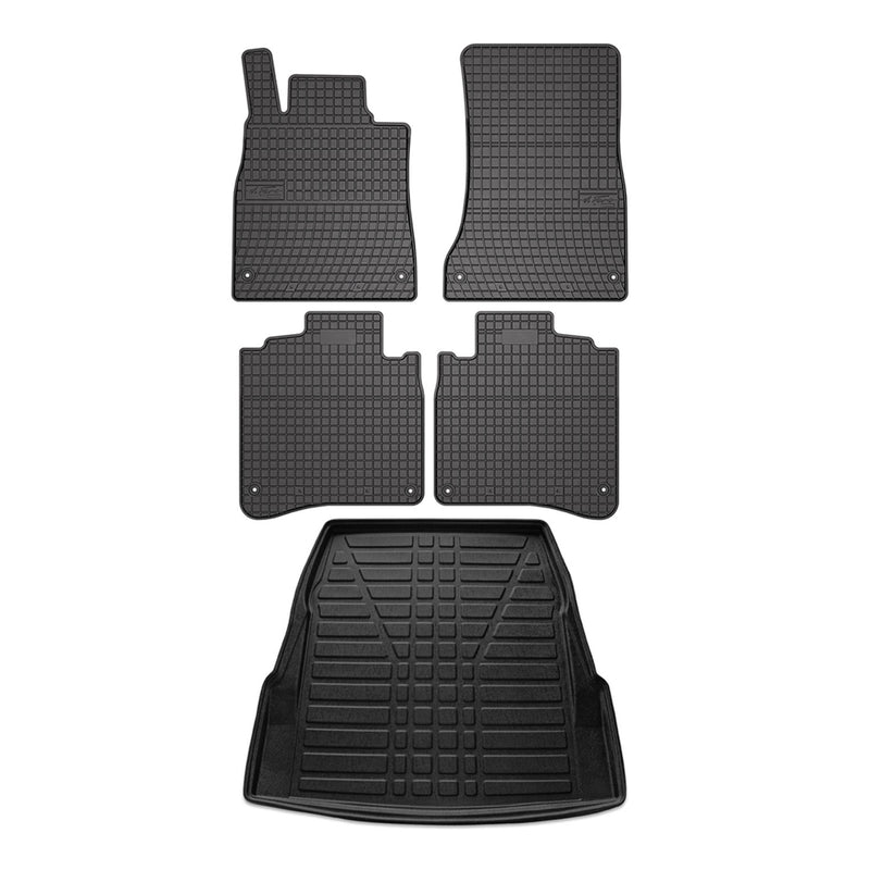 Kit Tapis de sol et coffre pour Mercedes Classe S W222 2013-2024 TPE Noir