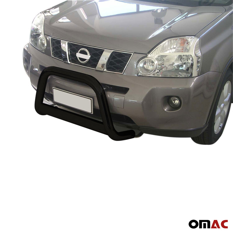 Pare-buffle Avant pour Nissan X-Trail 2007-2010 63 mm en Acier Noir