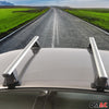 Menabo Barres de toit Transversales pour Seat Leon III 2012-2020 Gris TUV 2x