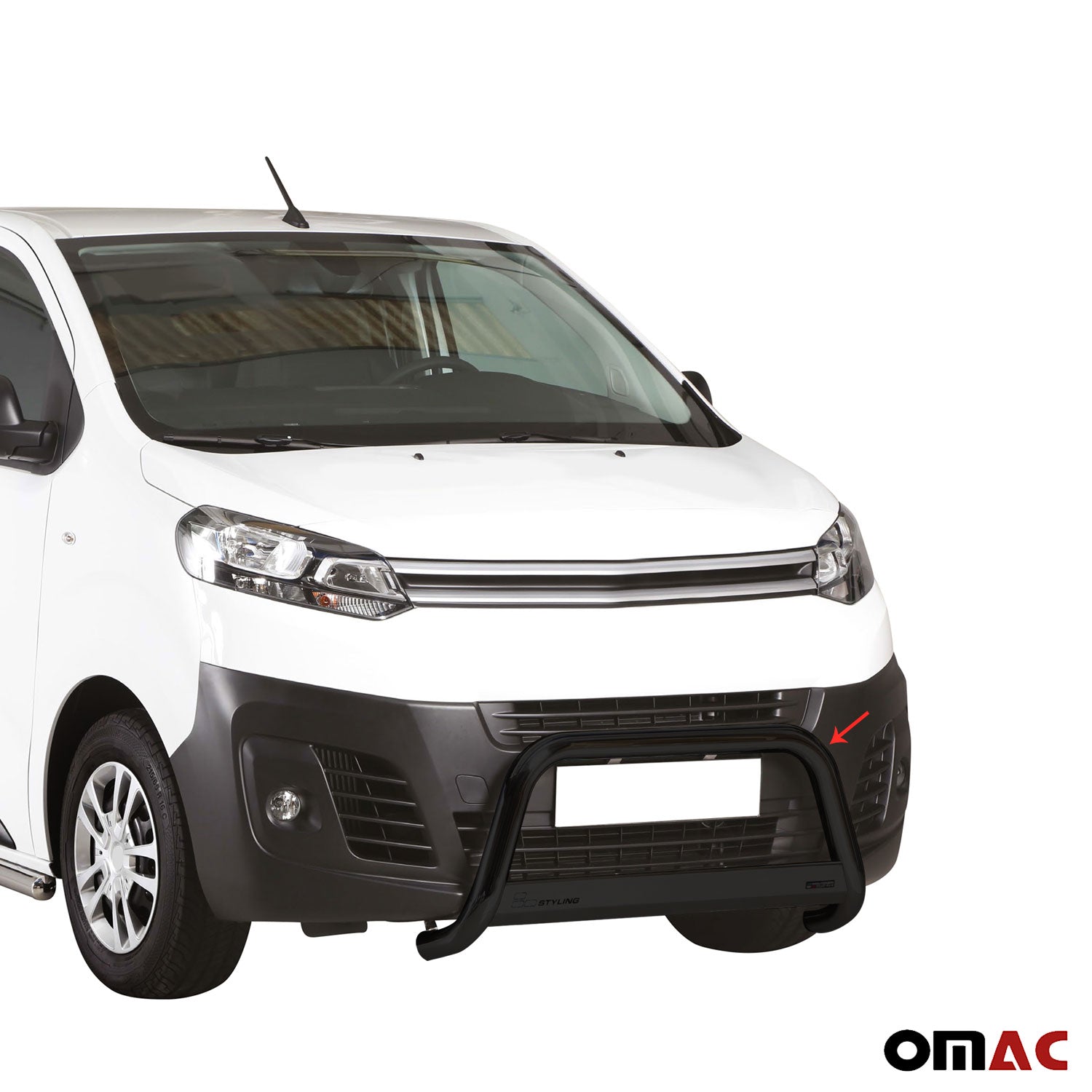 Pare-buffle Avant pour Citroen Jumpy SpaceTourer 2016-2026 63 mm en Acier Noir