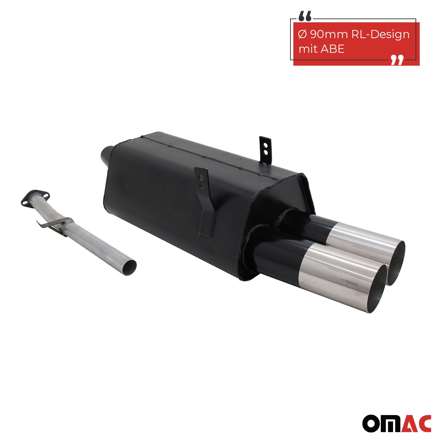 Échappement arrière sport pour BMW 3er E36 316 / 318 90mm RL-Design avec ABE