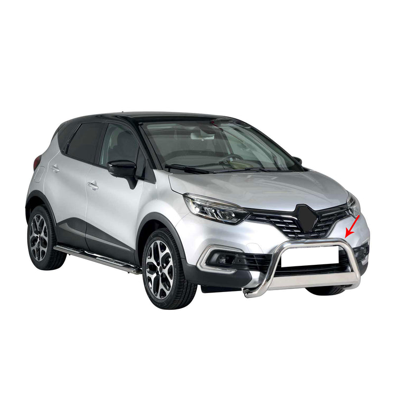 Pare-buffle Avant pour Renault Captur 2017-2019 63 mm en Acier Gris