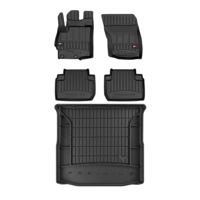 Kit Tapis de Sol et Coffre pour Mitsubishi Outlander 2012-2015 TPE Noir