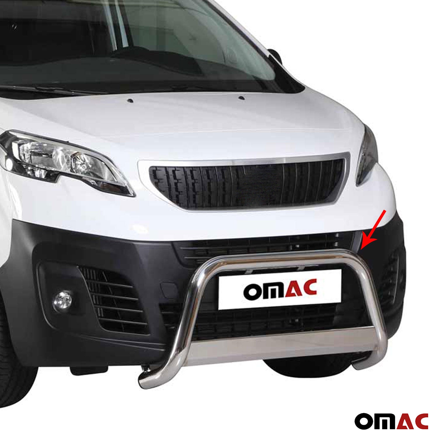 Pare-buffle Avant pour Peugeot Expert 2016-2026 63 mm en Acier Gris