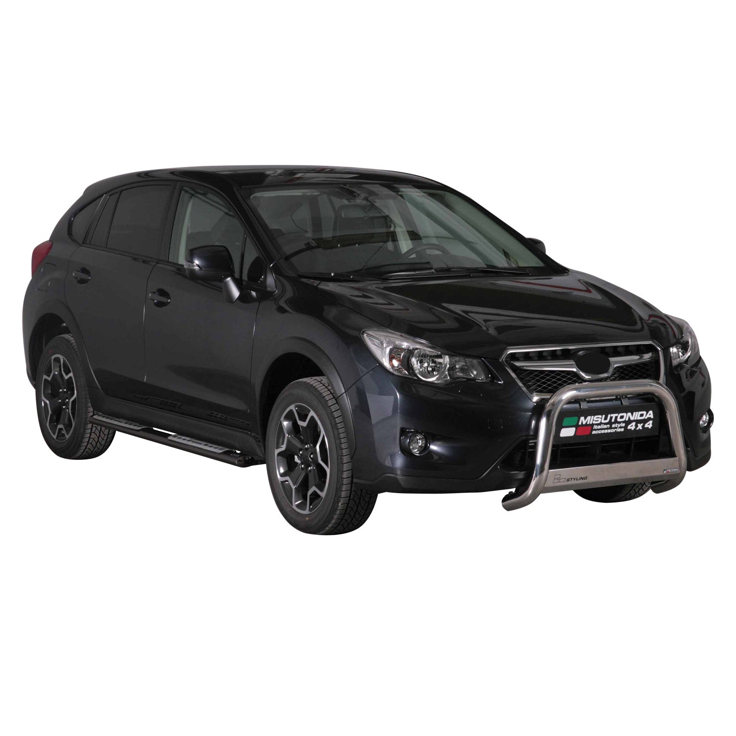 Marchepieds Latéraux pour Subaru XV 2012-2017 Acier Inoxydable Noir