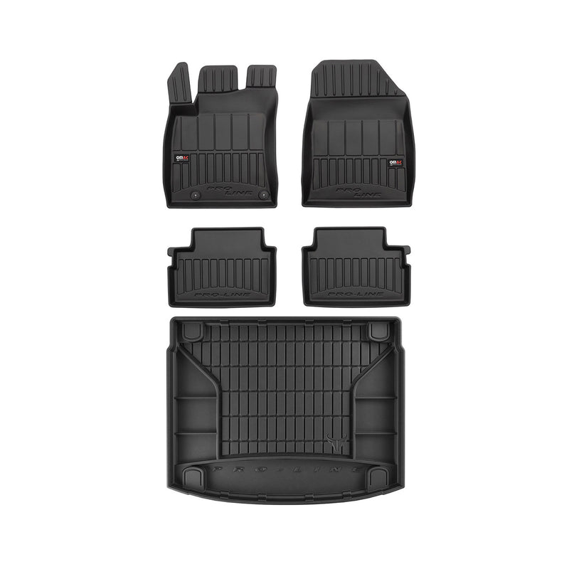 Kit Tapis de Sol et Coffre pour Kia XCeed 2019-2022 TPE Noir