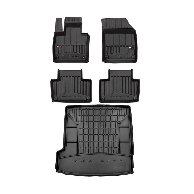 Kit Tapis de Sol et Coffre pour Volvo XC90 2015-2019 TPE Noir