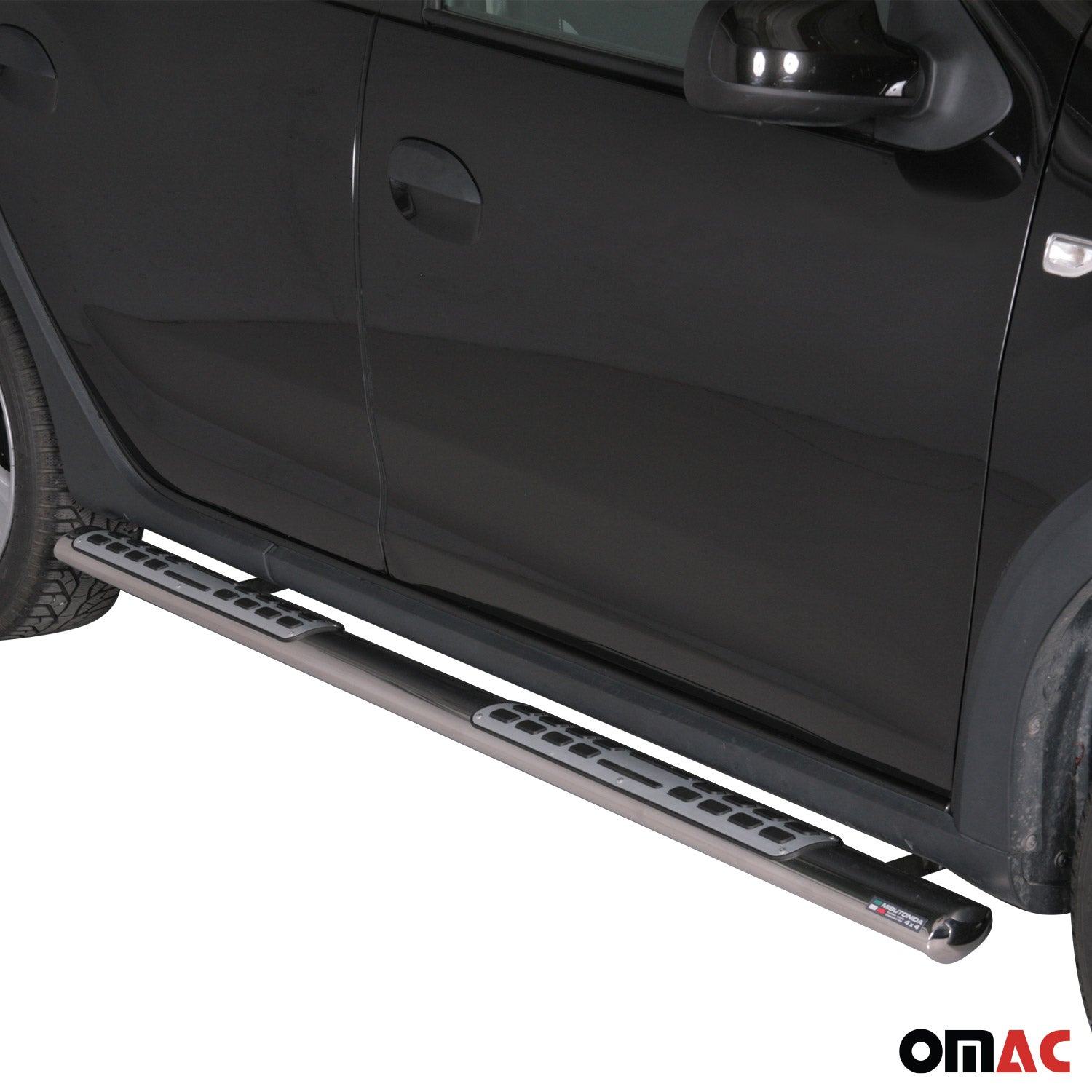 Marchepieds Latéraux pour Dacia Sandero Stepway 2012-2016 Acier Inoxy Argent