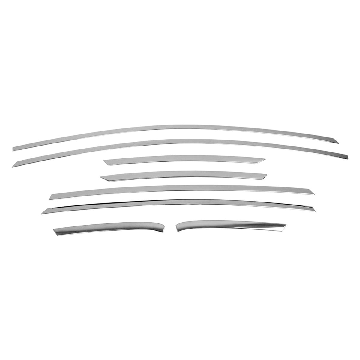 Baguettes pour contour Latérales pour Ford Fiesta 2008-2017 en acier inox chrome