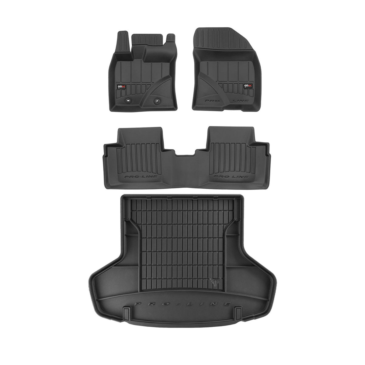 Kit Tapis de Sol et Coffre pour Toyota Avensis 2009-2018 TPE Noir