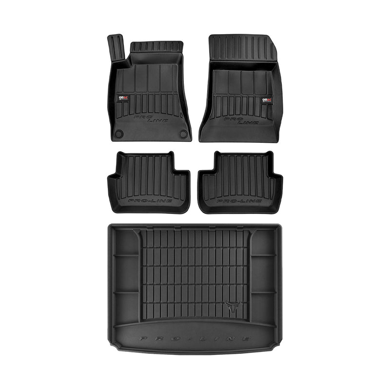 Kit Tapis de Sol et Coffre pour Mercedes Classe B W246 2011-2018 TPE Noir