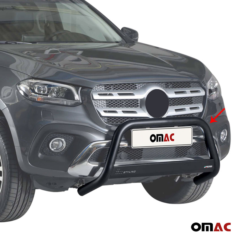 Pare-buffle Avant pour Mercedes Classe X 2017-2020 63 mm en Acier Noir