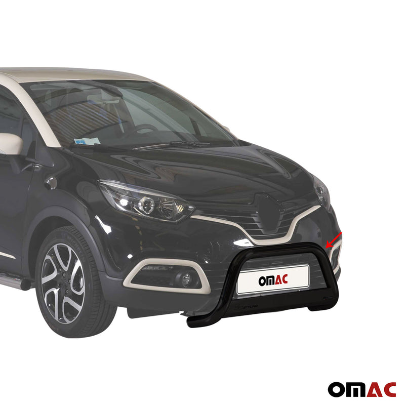 Pare-buffle Avant pour Renault Captur 2013-2017 63 mm en Acier Noir