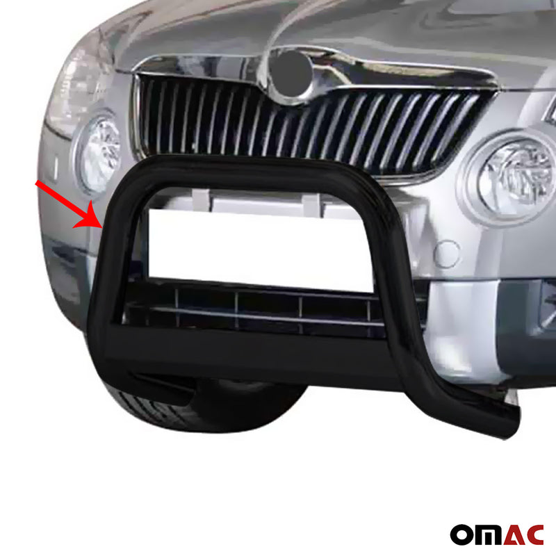 Pare-buffle Avant pour Skoda Yeti 2010-2013 63 mm en Acier Noir