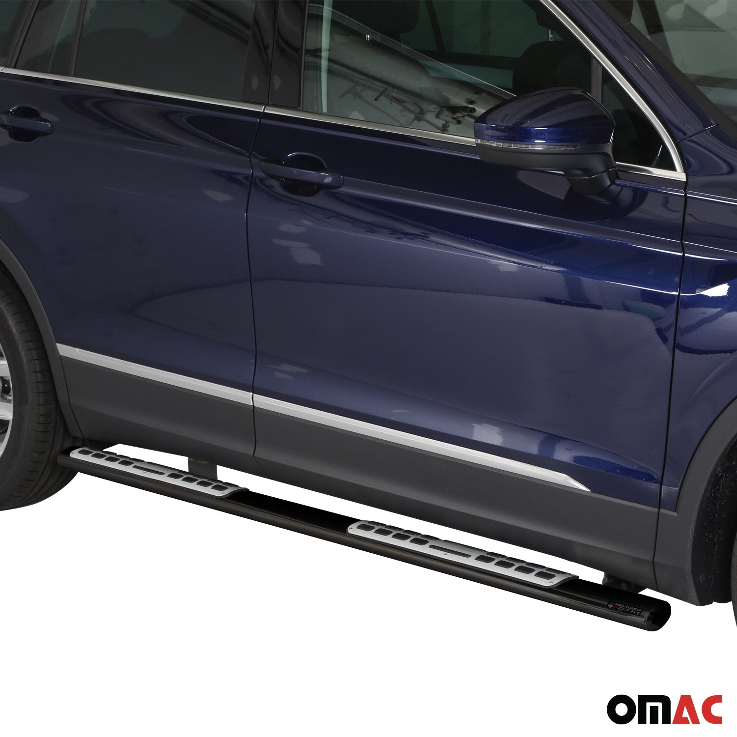 Marchepieds Latéraux pour VW Tiguan Allspace 2016-2024 Acier Inoxydable Noir