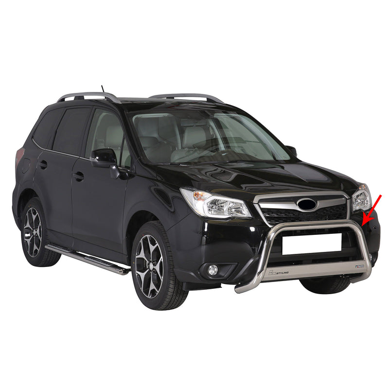 Pare-buffle Avant pour Subaru Forester 2013-2015 63 mm en Acier Gris