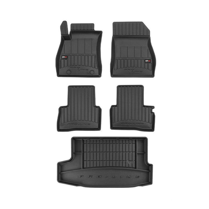 Kit Tapis de Sol et Coffre pour Nissan Juke 2010-2019 TPE Noir