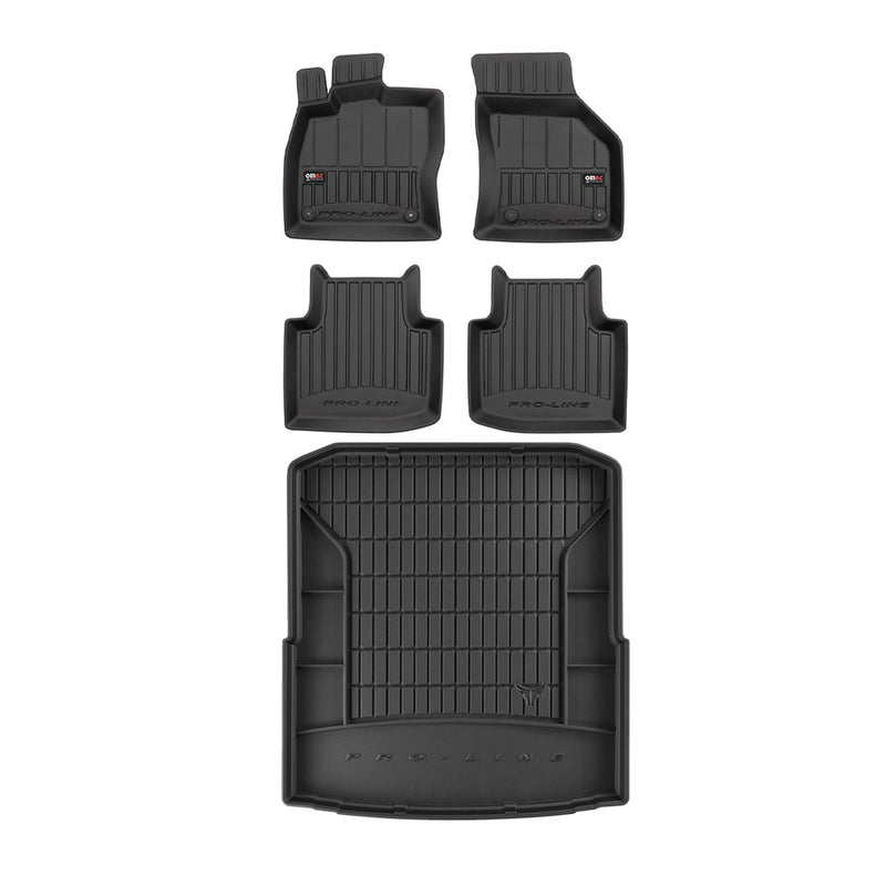 Kit Tapis de Sol et Coffre pour Skoda SuperB 2015-2022 TPE Noir