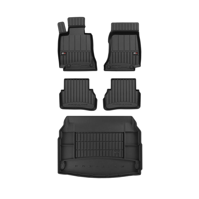 Kit Tapis de Sol et Coffre pour Mercedes Classe C W205 2013-2022 TPE Noir