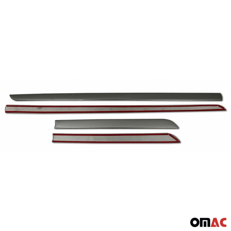 Baguette protection Latérale de porte pour Peugeot 208 2012-2019 Chromé Foncé 4x