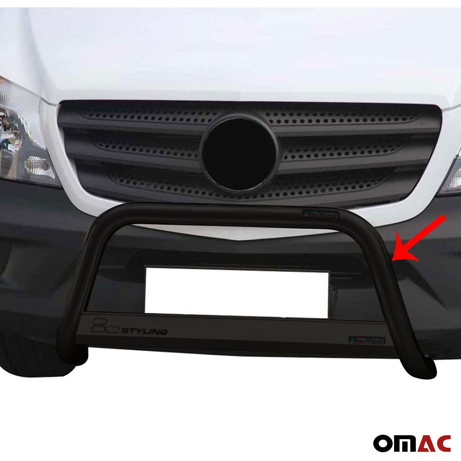 Pare-buffle Avant pour Mercedes Sprinter 2013-2018 63mm Acier Noir