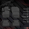 OMAC Tapis de sol en caoutchouc pour Mitsubishi ASX 2010-2024 Noir Premium