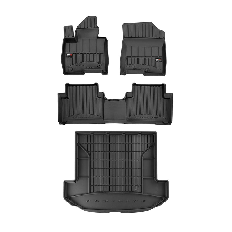 Kit Tapis de Sol et Coffre pour Kia Sorento Hybrid 2020-2022 TPE Noir