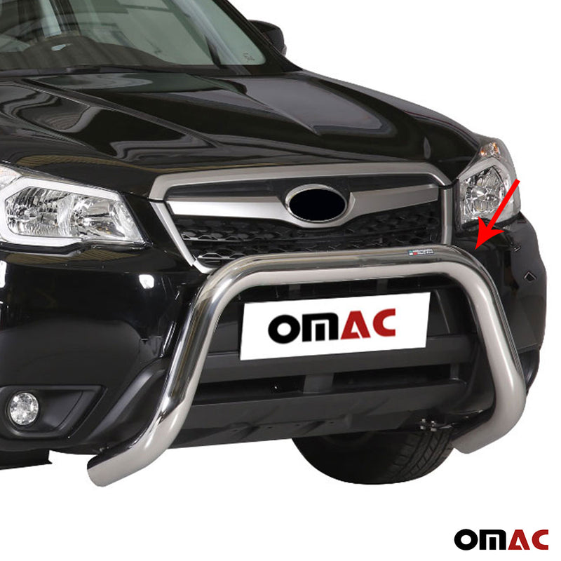 Pare-buffle Avant pour Subaru Forester 2013-2015 76 mm en Acier Gris