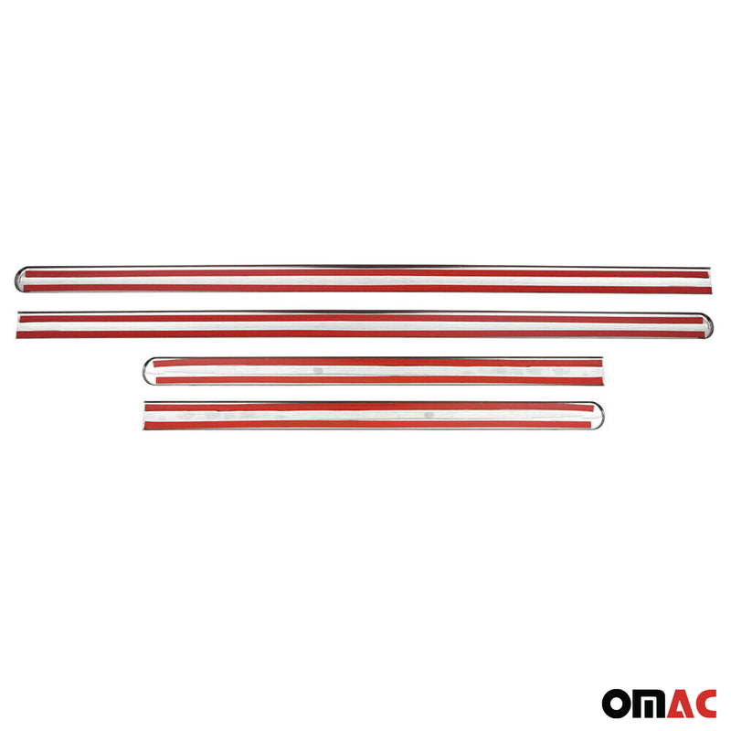 Baguettes de porte pour Ford Focus II 2003-2008 en acier inox chrome