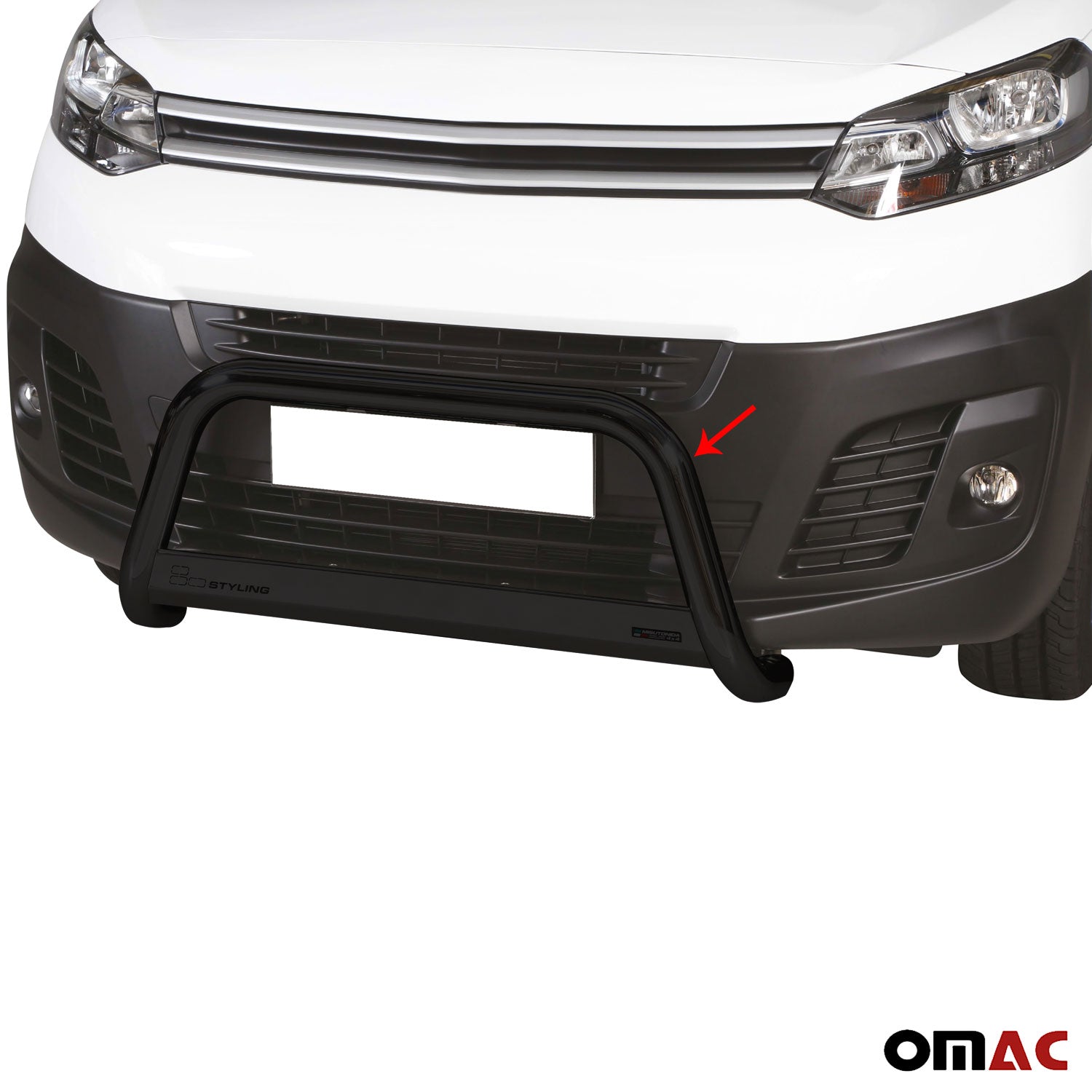 Pare-buffle Avant pour Citroen Jumpy SpaceTourer 2016-2026 63 mm en Acier Noir