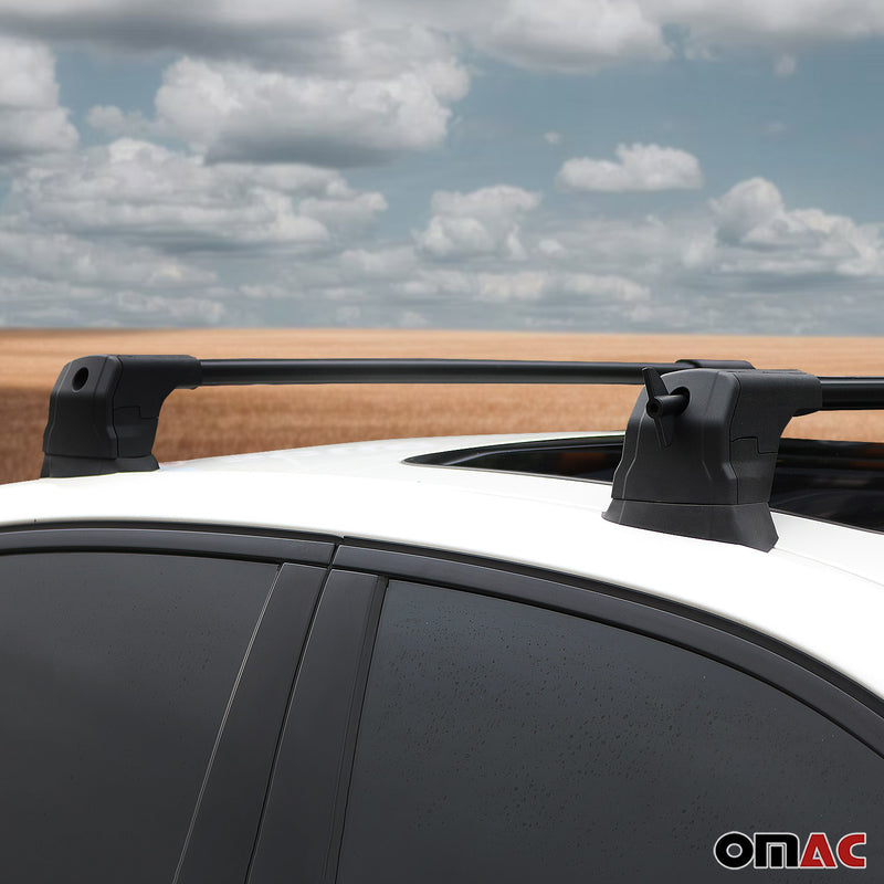 Barres de Toit Transversales pour Citroen Nemo 2008-2016 Alu Noir 2x