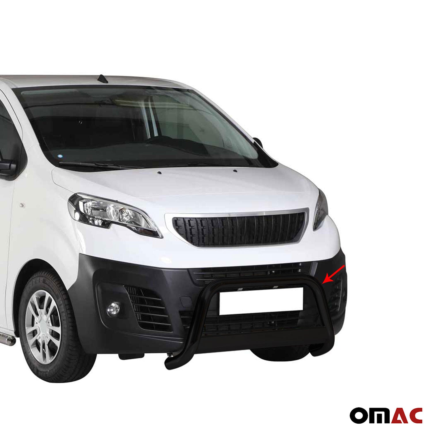 Pare-buffle Avant pour Peugeot Expert 2016-2026 63 mm en Acier Noir