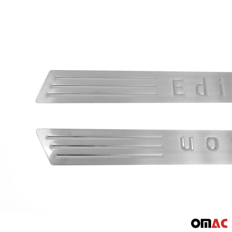 Seuils de porte pour Skoda Citigo 2016-2020 en acier inox Chromé Edition 4x