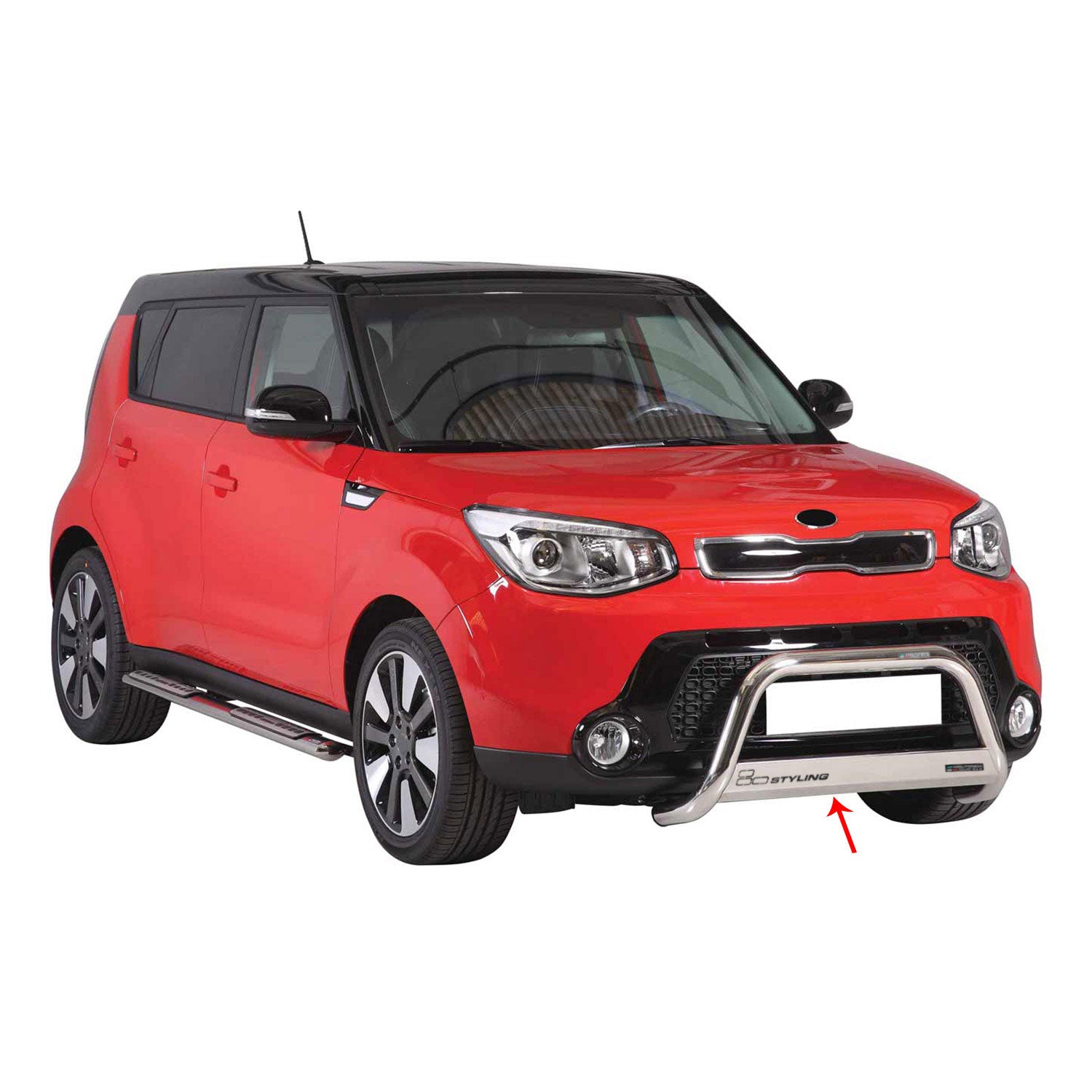 Pare-buffle Avant pour Kia Soul 2013-2017 63 mm en Acier Gris