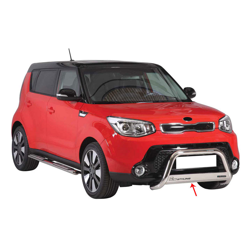 Pare-buffle Avant pour Kia Soul 2013-2017 63 mm en Acier Gris