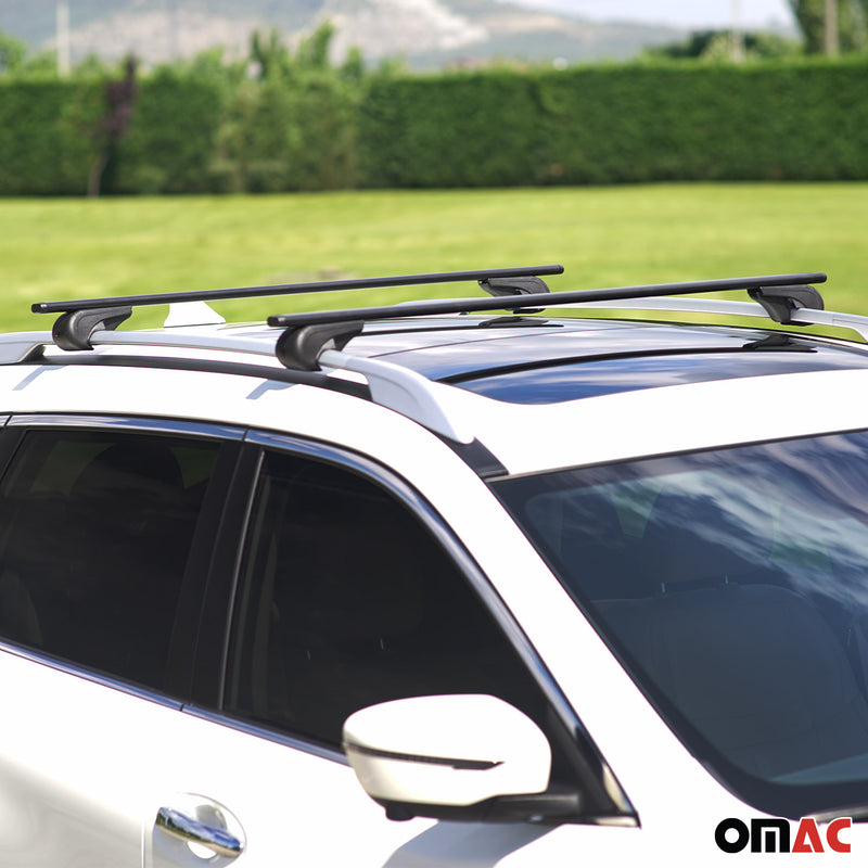 Barres de toit Transversales pour Ssangyong Rodius 2013-2024 Fer Noir