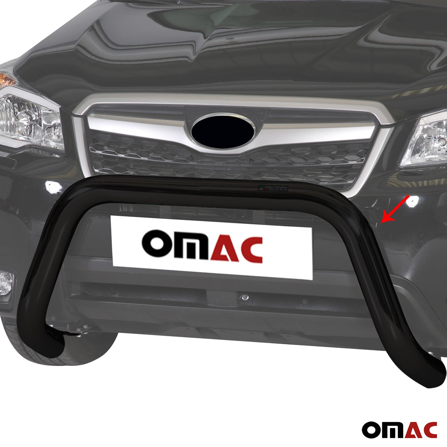 Pare-buffle Avant pour Subaru Forester IV 2013-2015 Pre-FL 76 mm en Acier Noir