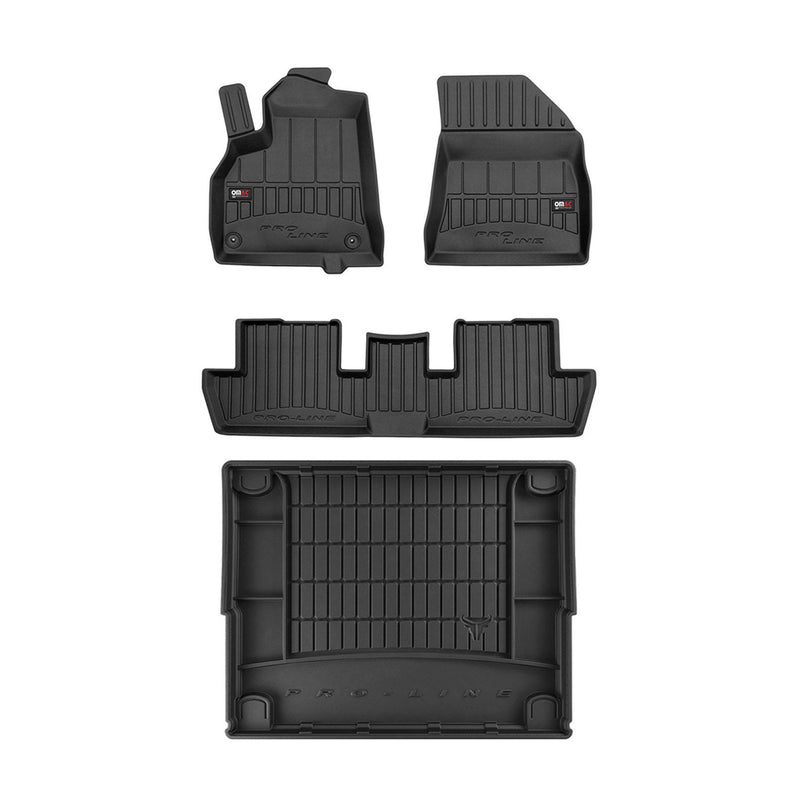 Kit Tapis de Sol et Coffre pour Peugeot 3008 2009-2016 TPE Noir