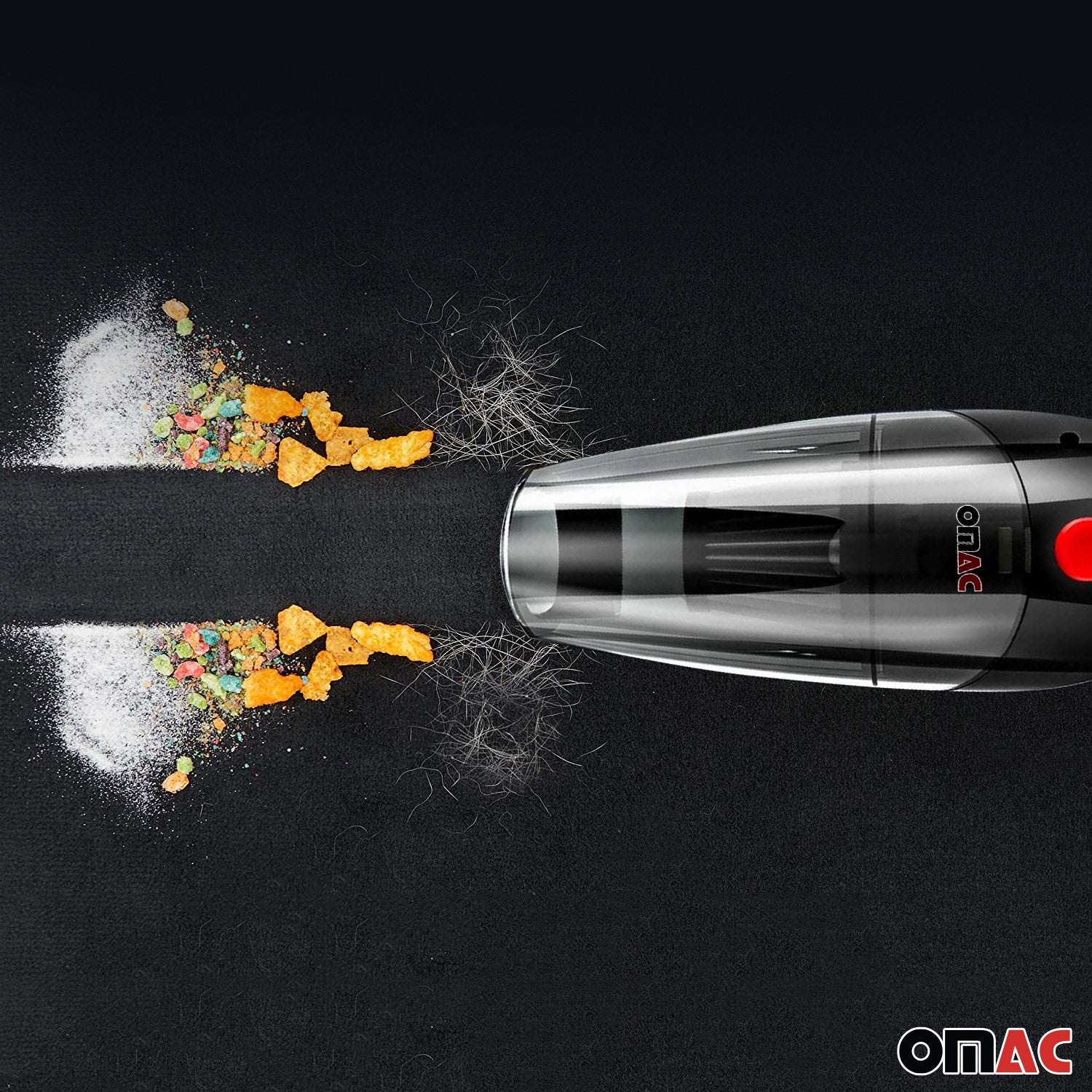 OMAC Aspirateur à Main Voiture Portable 100W Nettoyage Humide et Sec - 2 Filtres HEPA -Avec sac de rangement