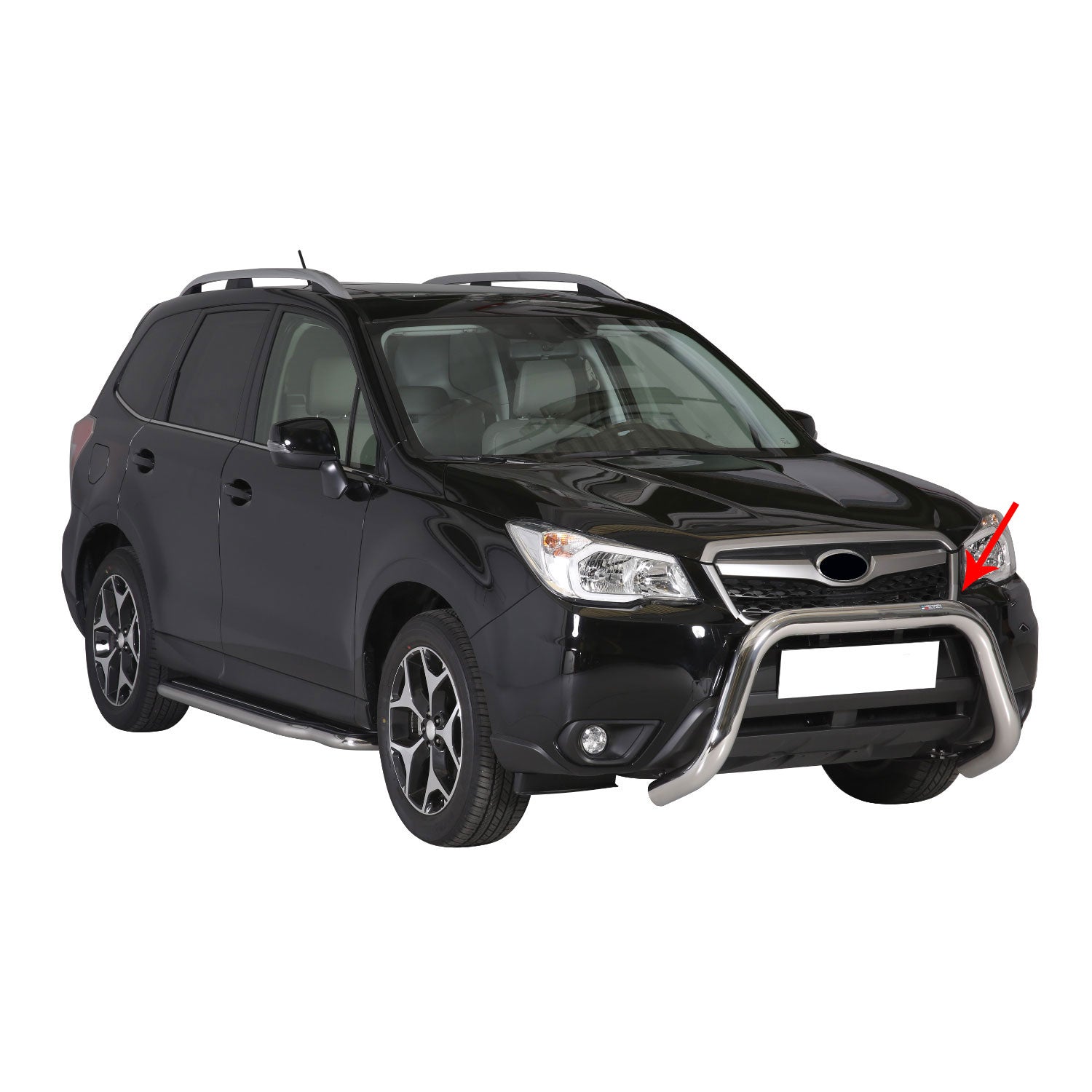 Pare-buffle Avant pour Subaru Forester IV 2013-2015 Pre-FL 76 mm en Acier Gris
