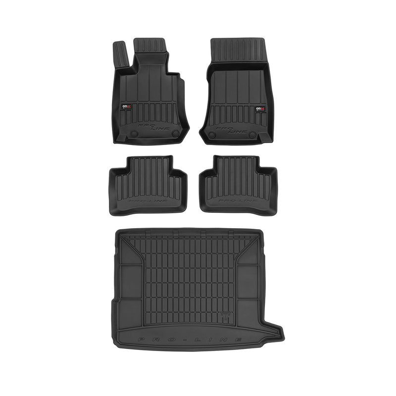 Kit Tapis de Sol et Coffre pour Mercedes Classe GLC X253 2015-2019 TPE Noir