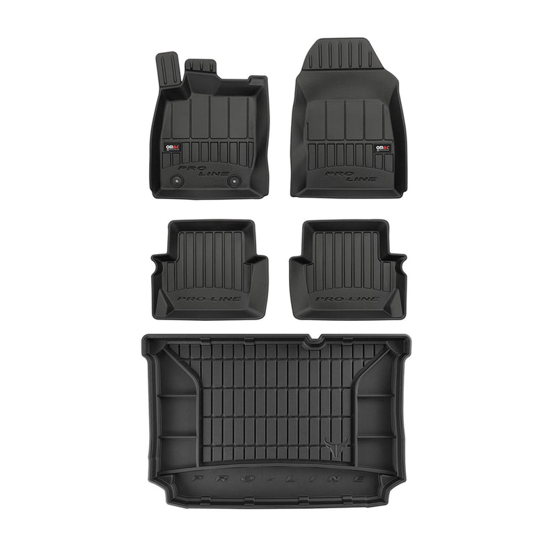 Kit Tapis de Sol et Coffre pour Ford Fiesta 2017-2022 TPE Noir