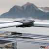 Barres de toit transversales pour Opel Vivaro 2014-2023 Aluminium Gris 3Pcs