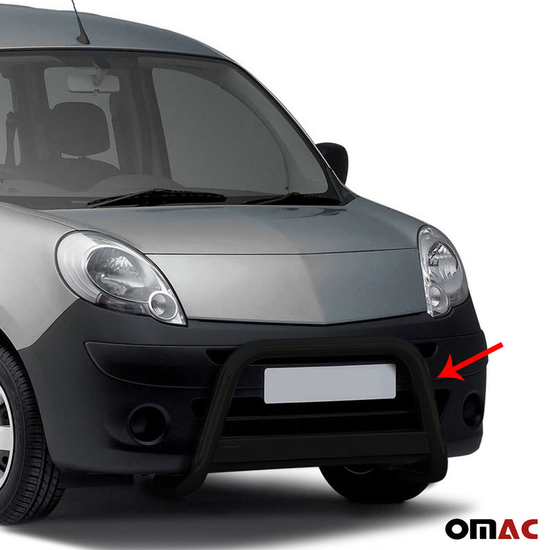 Pare-buffle Avant pour Renault Kangoo 2008-2013 63 mm en Acier Noir