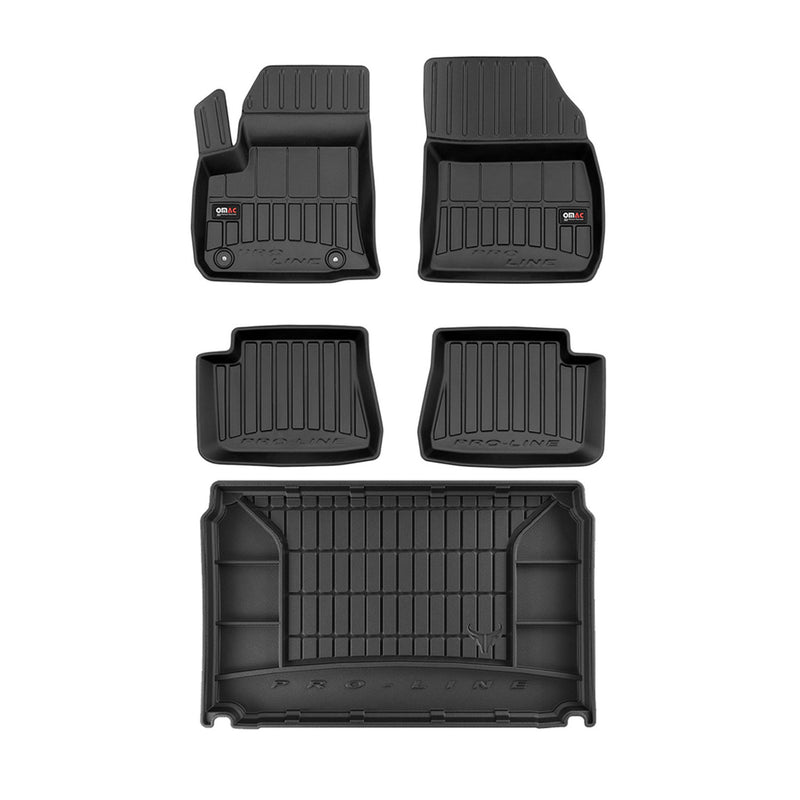 Kit Tapis de Sol et Coffre pour Opel e-Corsa 2019-2022 TPE Noir